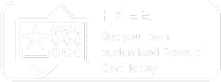 Advertisement for a complimentary, personalized reward card.