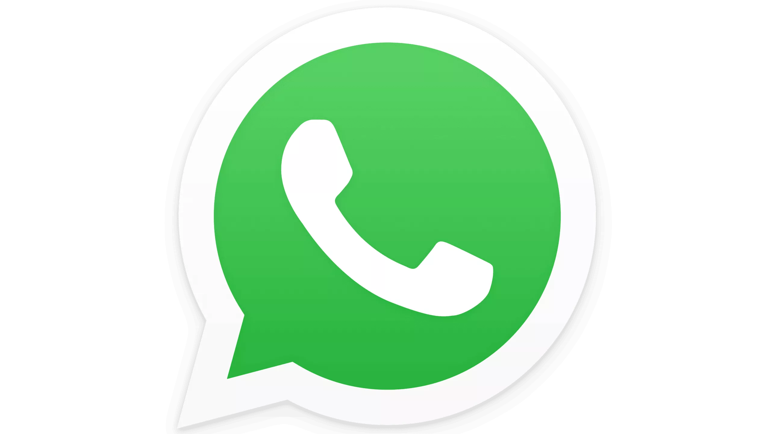 WhatsApp logo featuring a white telephone handset overlaying a green chat bubble on a white circular background reminiscent of a digital loyalty card for seamless communication