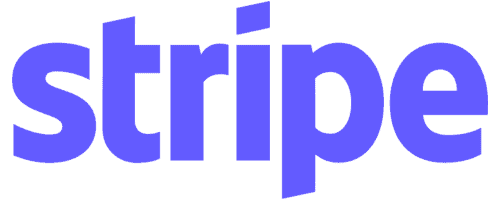 The Stripe logo in bold lowercase purple lettering on a transparent background ideal for digital loyalty card integrations