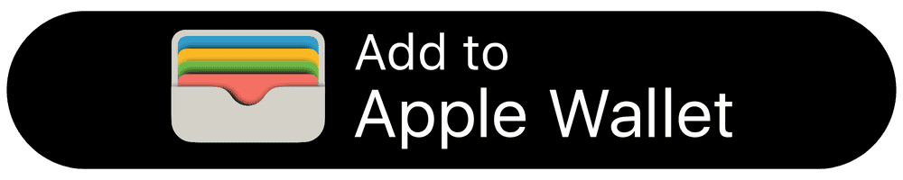 Apple Wallet icon with colored cards and the text Add to Apple Wallet on a black background perfect for storing electronic rewards